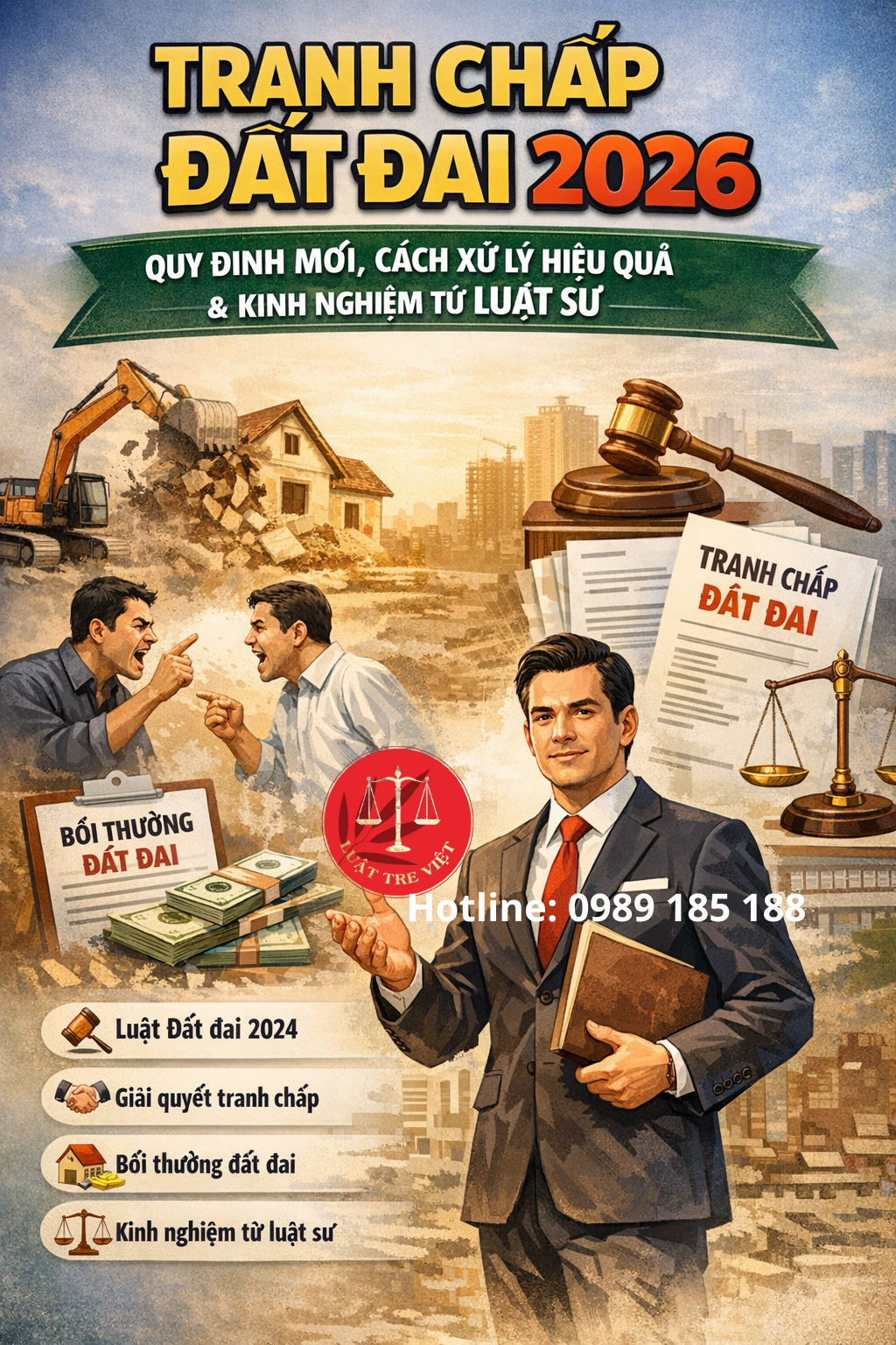 Tranh chấp đất đai 2026: Quy định mới, cách xử lý hiệu quả và kinh nghiệm thực tế từ Luật sư