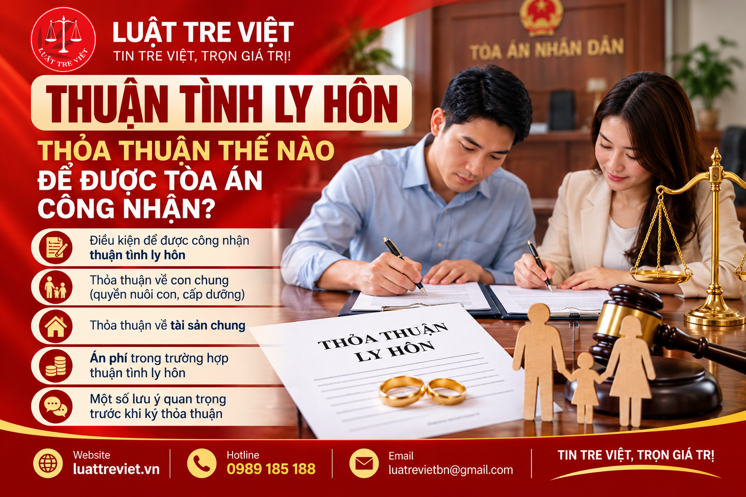 BÀI 2: THUẬN TÌNH LY HÔN – THỎA THUẬN THẾ NÀO ĐỂ ĐƯỢC TÒA ÁN CÔNG NHẬN?