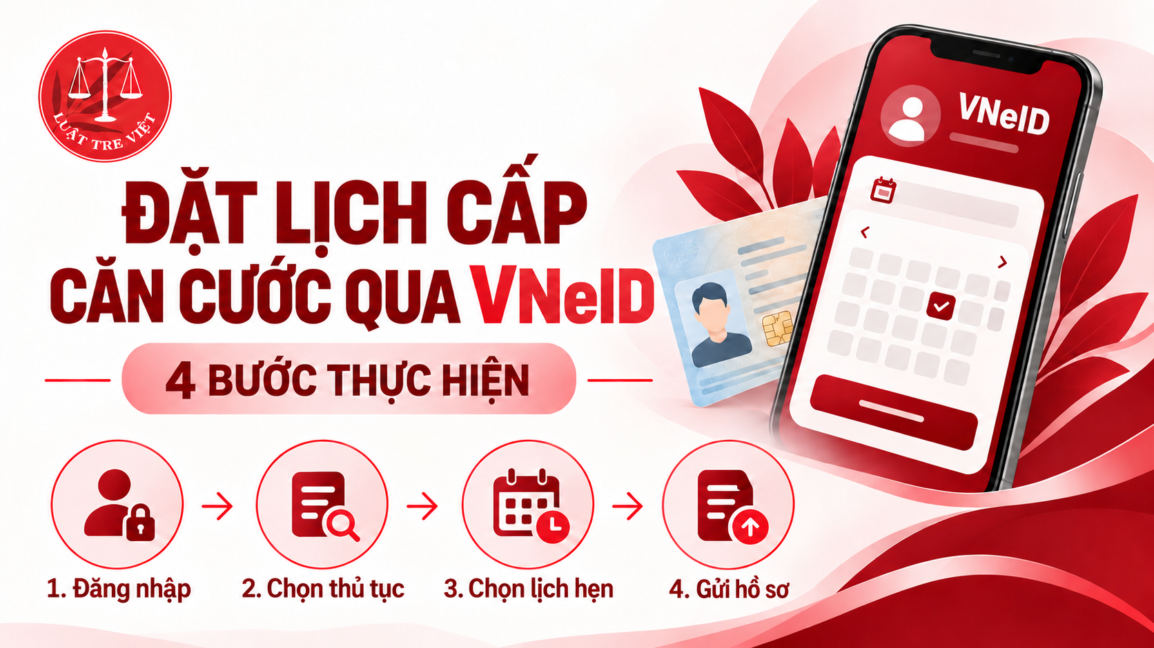 Hướng dẫn đặt lịch cấp, cấp đổi, cấp lại thẻ căn cước trên VNeID