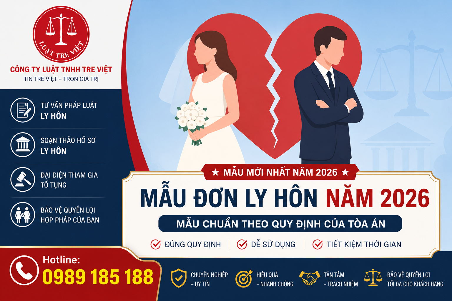 Mẫu đơn ly hôn  chuẩn của Tòa án năm 2026
