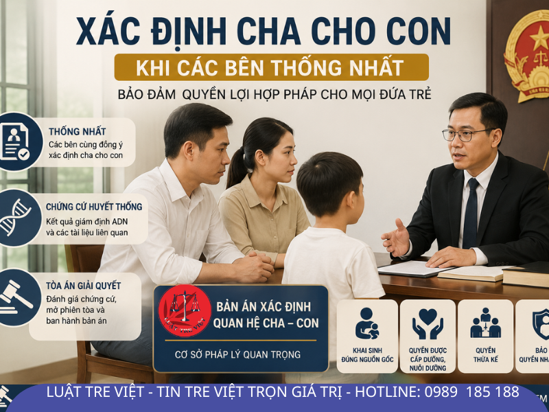 Xác định cha cho con khi các bên đều thống nhất: Tòa án nên giải quyết thế nào?